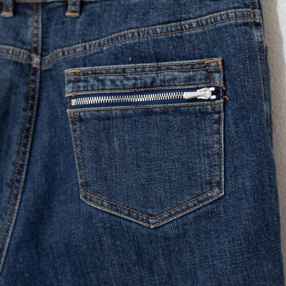 St. John Sport Women's Blue Denim Straight Leg Jeans with Zipper Details Size 10 - Picture 3 of 7